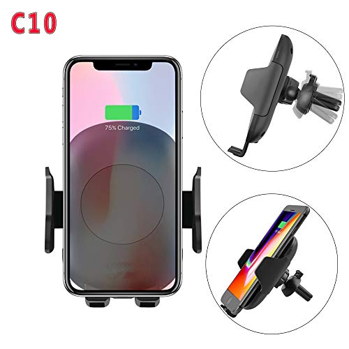 Preisvergleich Produktbild EKFG Handyhalterung Kfz-AutoladegeräT Mit Kfz-Handyhalterung Kabelloser Ladesitz 360 ° -Drehung FüR Kabelloses Aufladen des Mobiltelefons Apple-Handy Huawei-Handyhirse-Handy
