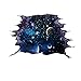 Produktbild Deanyi 3D Blue Galaxy Wandsticker Universum Szene mit Planeten Sterne Sternenhimmel Abnehmbarer Tapete Abziehbilder für Kinder Schlafzimmer Decke Wohnzimmer 70 x 50CM Home dekor