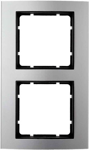 Preisvergleich Produktbild Hager B3 – Rahmen 2 Elemente Vertikal Horizontal Aluminium