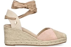 Etika Valenciana Cintas Mujer Salinas | Alpargata con Cuña Media de 6,5CM y Cordones | Diseño Moderno | Elegancia y Comodidad en Cada Paso