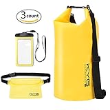 2.PERFECTA CAPACIDAD: Tiene una gran capacidad de 20 L! Esta bolsa impermeable puede caber todo que quiere llevar para la salida. Con el diseño de mochila, es más fácil y conveniente.