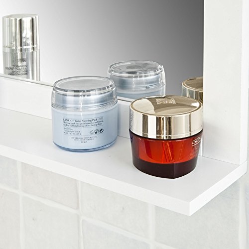 SoBuy® Spiegel, Wandspiegel, Badspiegel mit Ablage,FRG129-W - 5