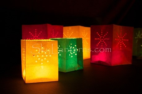 24 x Lichttüten, Candle Bags, Lanterns, Luminaria Party & Feier Geburtstag, farbig - 3