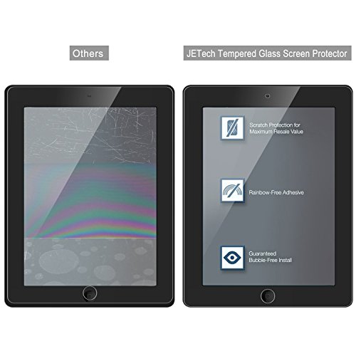 JETech iPad 2 / 3 / 4 Gehärtetem Glas Schutzfolie Panzerglas Premium Folien Schutzfolie Displayschutz Screen Protector für Apple iPad 2/3/4 - 5