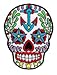 Produktbild Sunny Buick, Ancre Sugar Skull Day Of Dead with Anchor & Nautical Stars, - 3.5" x 2.75" - Intricate Stitching Iron/Saw-On Patch Flicken