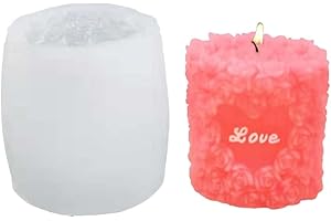 Simmpu 3D Rose Candle Mould Love Rose Flower Silicone Mold Large Flower Moulds Cube Candle Moulds,Aromatherapy Honeycomb Molds for Soap Candle Making