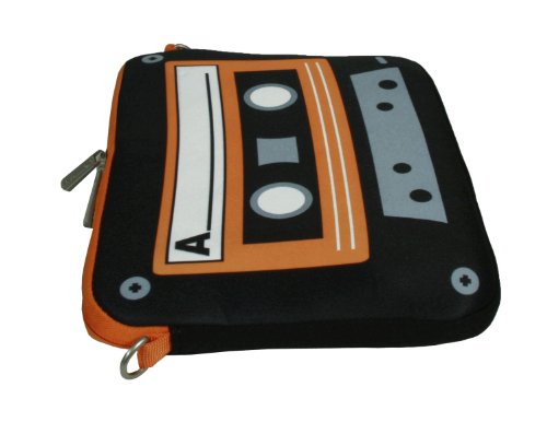 Digittrade LS132-13 Old School Designer Schutzh  lle f  r Laptops und MacBooks mit einer Bildschirmdiagonale von 33 8 cm  13 3 Zoll  orange-schwarz