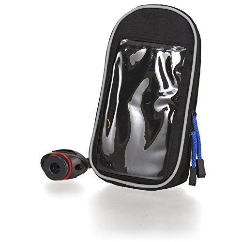 Preisvergleich Produktbild Karl Drais Wasserabweisende Handy Fahrradtasche / Fahrrad Lenker Tasche / Smartphone Fahrradtasche wasserdicht Halterung für iPhone & Samsung (Schwarz)