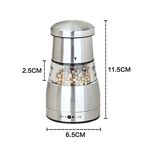 Hiifna Salz- und Pfeffermühle Gewürzmühle mit einstellbarem Mahlgrad und Keramikmahlwerk - 5