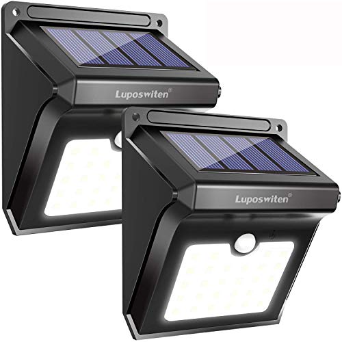 Preisvergleich Produktbild Luposwiten Solarleuchten für Aussen,28 LED Sicherheitsleuchten mit Bewegungsmelder Wasserdicht Solarlicht Lichter Außen für Garten, Wand, Flur, Patio, Treppen, Zaun, Hof, Einfahrt, Gehwegen, Terrassen Drahtlos Wandlampe Solarlampen Aussenbeleuchtung-[IP65,2 Stück]