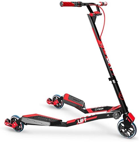 100% Genuine Fliker Scooter - Yvolution L3 Lift Y Fliker Kids Scooter - Black/Red