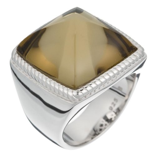 Esprit Damen-Ring Magic Square Taupe 925 Sterling Silber Gr. 56 (18.0) ESRG91671B180