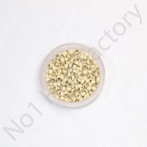 200 400 1000 Copper Nano Rings Beads for use with Remy Nano Hair Extensions - Beige - Amount-1000