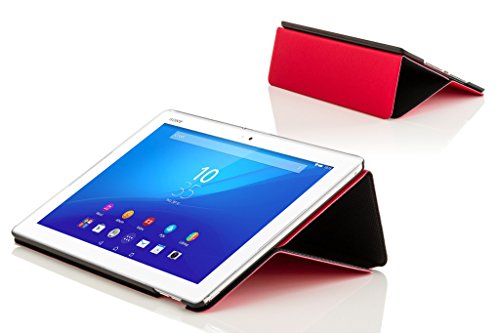 Forefront Cases® Neue Leder Hülle / Tasche / Case / Cover für Sony Xperia Z4 Tablet-PC (25,6 cm 10,1 zoll) SGP771 (Juni 2015) – Rundum-Geräteschutz und intelligente Auto-Sleep-Wake-Funktion mit 3-JAHRES-GARANTIE VON FOREFRONT CASES – inkl. Eingabestift und Displayschutz - 4