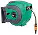Produktbild WorkEquip Aufroller SR-W für Wasserschlauch, Schlauchlänge 20 m, Schlauchtrommel, Wasserschlauch-Trommel, Wandschlauchbox, schwankbar, Grün
