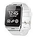 Produktbild Aplus GV18 Bluetooth 3.0 NFC 1,54 "LCD Smart Watch Armbanduhr für Android Samsung LG HTC Sony iPhone IOS (GSM / GPRS 850/900/1800/1900 Netz und 30GB TF-Karte auf Maximum unterstützt), Weiß
