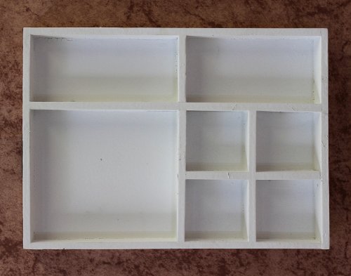 DanDiBo Sortierkasten Setzkasten 12291 Weiß 32 cm aus Holz Sammlervitrine Sortierschublade - 4
