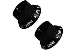 Albedel Black 2 x M10 Bike Wheel Hub Axle Nuts 7075 Aluminum Bicycle Chromed Skewer Bolt Screw Nut Road MTB Replacement