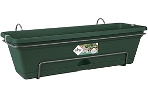 Elho Green Basics Balconnière Allin1 50 - Planteur pour Balcon & Extérieur - Ø 49.0 x H 16.5 cm - Vert/Leaf Green