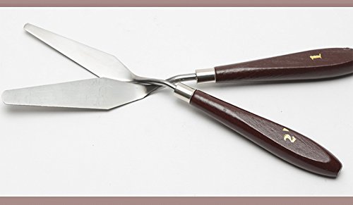 Spachtel Messer Palette Messer Farbe Schaber Edelstahl (5pcsset) - 3