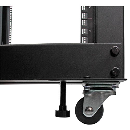 StarTech 25HE 4 Pfosten Open Frame Server Rack / Schrank tiefenverstellbar mit Rollen / Nivellierfüße und Kabelverwaltung - 6
