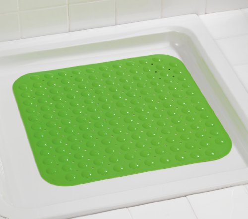 WENKO 18947100 Duscheinlage Tropic Green – Rutschstopp, Saugnäpfe, Kunststoff, Grün - 2