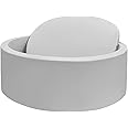 SHJADE Foam Ball Pit, 35.4"x 11.8" Ball Pits for Toddlers, Soft Round Kiddie Baby Playpen Ball Pool for Kids, Ideal Gift for Babies Indoor and Outdoor Game, Grey, (Balls not Included)