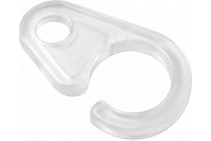 TENDEEVOLUTION Ganci Trasparenti per Anelli Bastone Tenda | Accessori Tendaggi Universali | 3 Misure Disponibili Ø22 – Ø35 – Ø48 mm | Resistenti e Facili da Montare (Diametro 35)