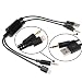 Produktbild AUX-Adapter mit 3,5 mm und USB für BMW/Mini Cooper Y Kabel Musik Audio Interface Power kompatibel für iPX Xs Max XR X 8 7 oder Android-Geräte