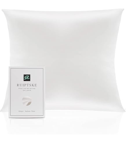 1x Zijden Kussensloop - Voor Kussen 60 x 60 cm, Wit, Dikte 19 Mannen (Silk Pillow Case) - 100% Dubbelzijdige Moerbeizijde - Verkocht per eenheid - Kussenhoes - Anti-Ageing, Anti-Dustmijt