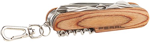 PEARL 16in1-Multifunktions-Taschenmesser aus Edelstahl mit Echt-Holz-Griff - 3