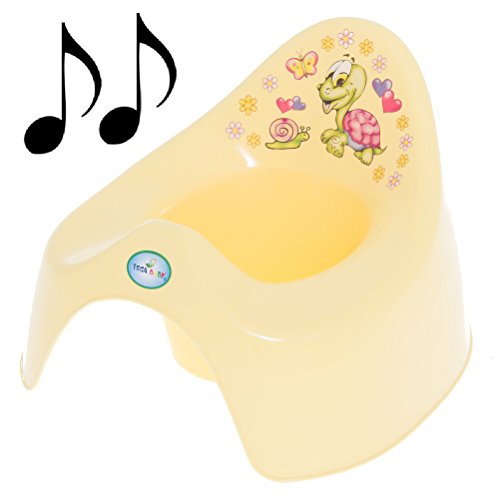 Orinal de entrenamiento Happy Turtle Musical amarillo
