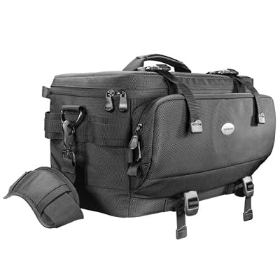 Mantona Sac photo New York (incl. 5 séparateurs amovibles, sangle de transport amovible et housse anti-pluie) noir
