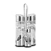 Produktbild Gewürzflasche Set, Edelstahl Acryl Öl und Essig Dispenser Flaschen Salz und Pfeffer Shakers Condiment Server Halter 3 PCS