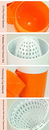 Trenta Küche Manuelle Saftpresse Fruit Lemon Lime Orange Squeezer – 16,9 oz/500 ml Behälter – POUR Auslauf – Perfect Entsafter Tasse für Kinder - 7