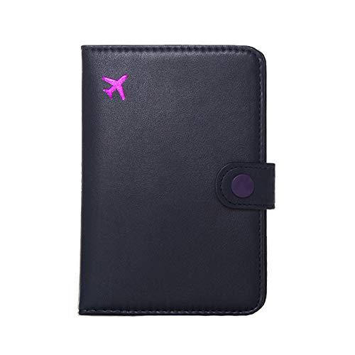 Preisvergleich Produktbild PU-Leder Reisepasshülle ID Kartenmappe Reisetasche Anti-Entmüdungs-Kurzpass Dokumentpaket