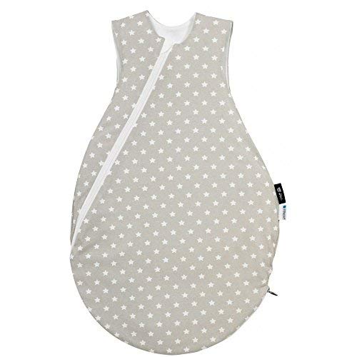 Preisvergleich Produktbild Alvi Klima-Schlafsack Sommertraum Tencel Stars, beige, 90cm