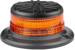 Dun-Bri DBG SLIMLINE Series Amber LED Beacon for Recovery/Emergency Vehicles Hazard Warning Strobe ECE R65 & EMC R10 approved 12V/24V Car Van Truck Tractor (Three Bolt)