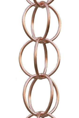 Monarch Pure Copper Ring Rain Chain Extension, 3 Feet Length