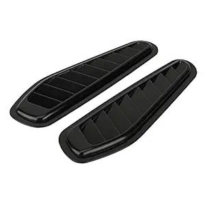 Oumij1 Air Flow Intake Scoop, 2 Pieces Air Flow Intake Cover, Plastic Lightweight Black for Air Flow Intake Car