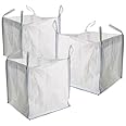 AirTech-UK 5 x FIBC Bags Builders Bag Garden Waste Heavy Duty Industrial Woven Material Rubble Sack Dumpy Jumbo Ton Sacks with Handles