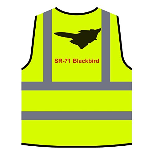 Sr-71_blackbird Fire Jet PLANE Pilot Jet Vintage Personalisierte High Visibility Gelbe Sicherheitsjacke Weste c659v - 4