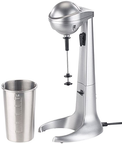 Rosenstein & Söhne Elektrischer Drink-Mixer mit Edelstahl-Becher, 100 Watt - 7