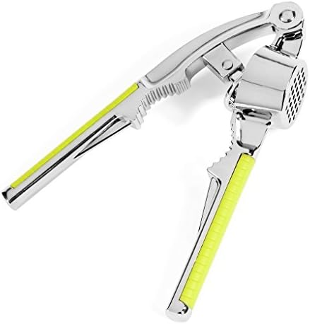 SUFUS Stainless Steel Garlic Press and Nutcracker, Hand Presser Crusher Ginger Squeezer Masher, Clean Easily Kitchen Tool