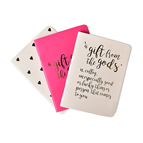 Calligraphy & Hearts Pink 3 Mini Notebooks