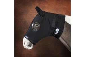 Snuggy Hoods Weatherproof Turn Out Head for Horse or Pony (Black, M/L)