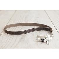 Schlüsselband aus echtem Leder in vielen Farben, mit Karabiner, handgemacht in Bayern