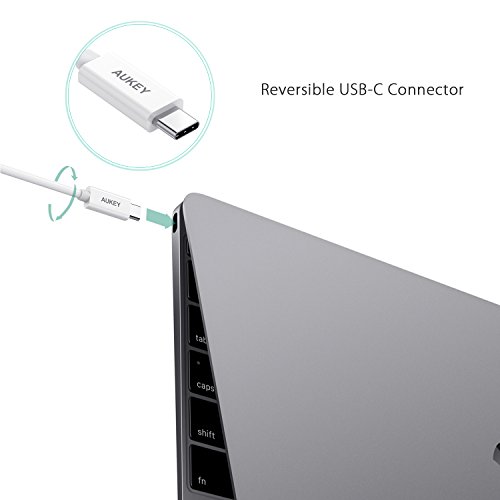 AUKEY USB C Adapter zu Gigabit Ethernet 1000 Mbps Type-C zu RJ45 Adapter mit 3 Anzeigen für Macbook Pro 2016 / Google ChromeBook Pixel und andere Type C Geräte, Weiß - 5