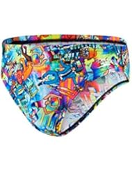 Speedo Glow Ball 5cm Allover Bañador Slip, Hombre, Rosa (Electric Pink/Spearmint/Bondi), 34