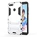 Price comparison product image FLHTZS Case Compatible with Huawei Y9 (2019) Bracket TPU + PC perfect combination simple stylish generous with the fuselage(White)